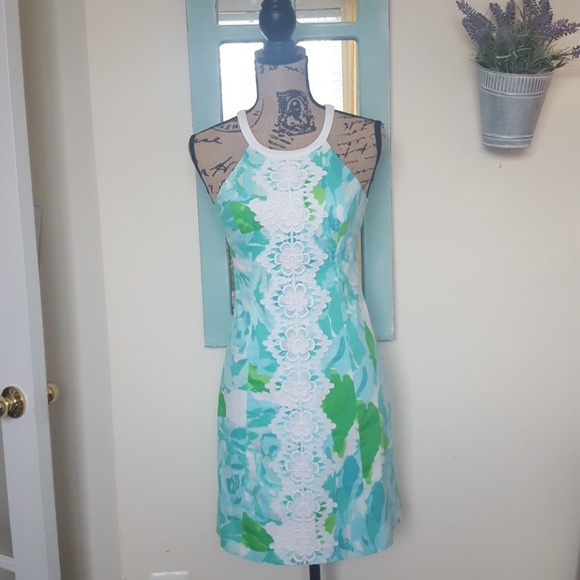 NWT LILLY PULITZER PEARL SHIFT SZ 0 POOLSIDE BLUE FIRST IMPRESSION